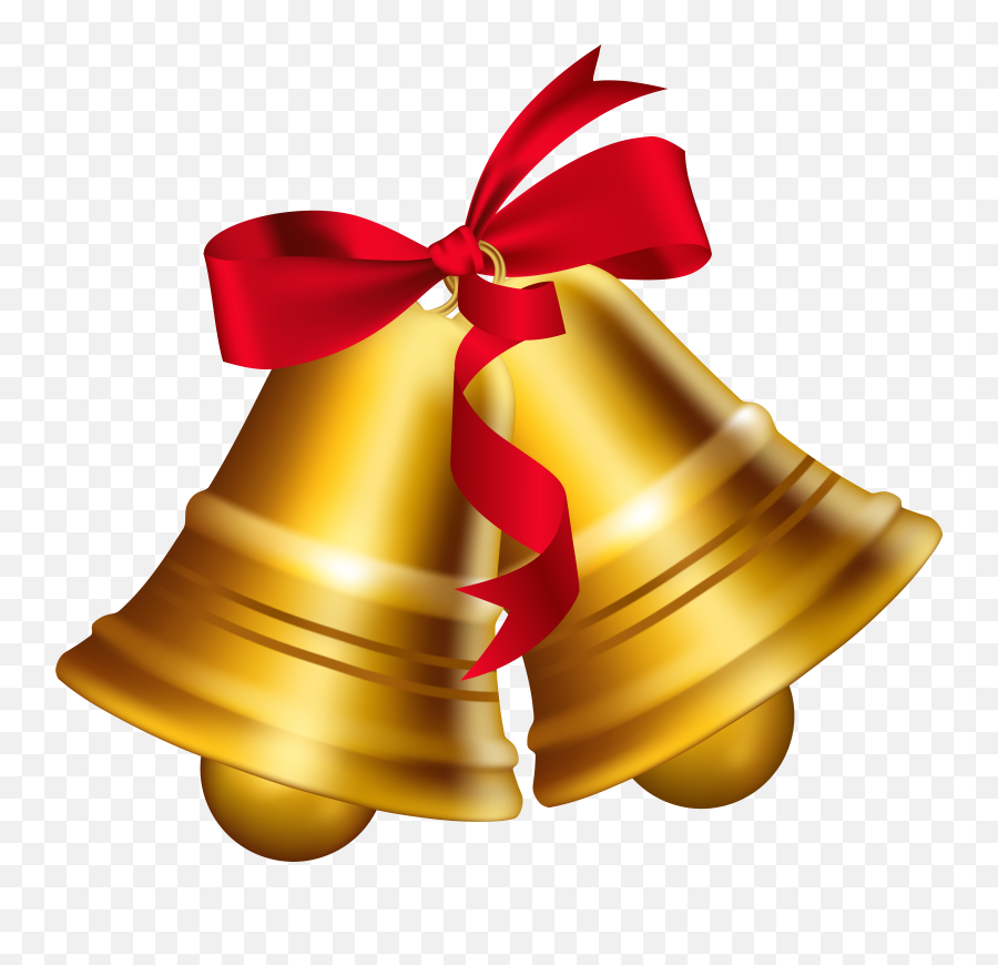Jingle Bells Golden Png Transparent - Christmas Bells High Resolution,Gold Bow Transparent Background