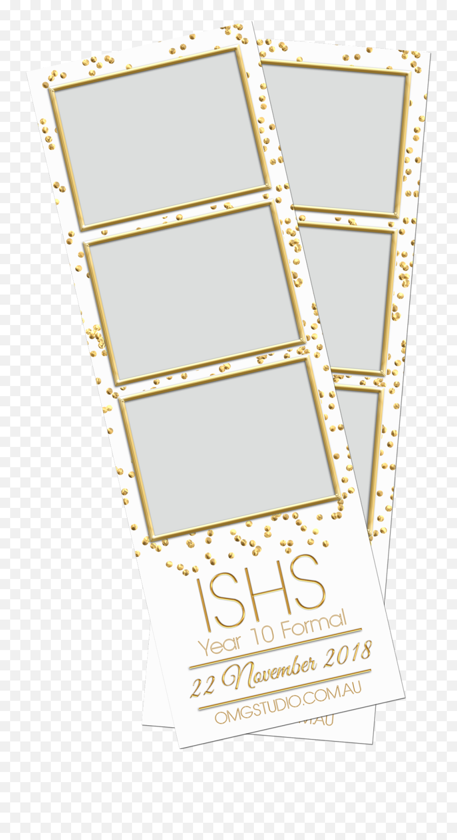 White - Goldconfettiphotoboothprint U2013 Omg Studio Photo Booths Elegant Wedding Photo Booth Strip Template Png,Gold Confetti Png