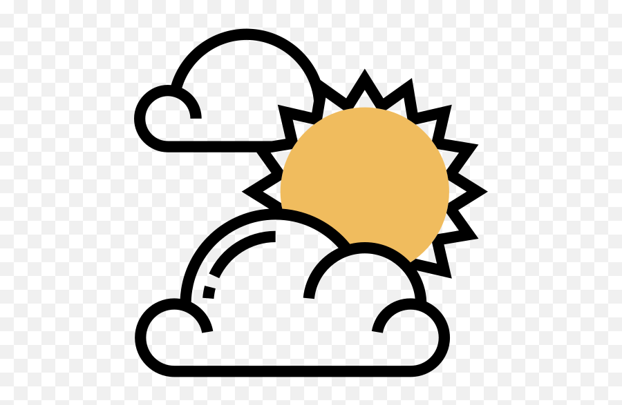 Partly Cloudy - Free Weather Icons Png,Mostly Cloudy Icon