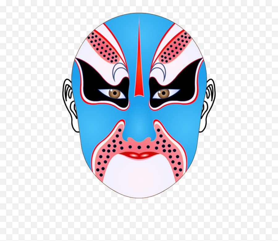 Drama Clipart Opera Mask - Blue Peking Opera Mask Png,Phantom Of The Opera Mask Png