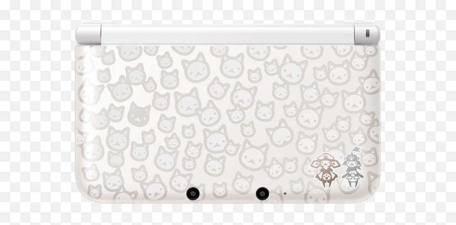 Nintendo 3ds Xl Monster Hunter 4 Felyne Whitepng - 3ds,Nintendo 3ds Png