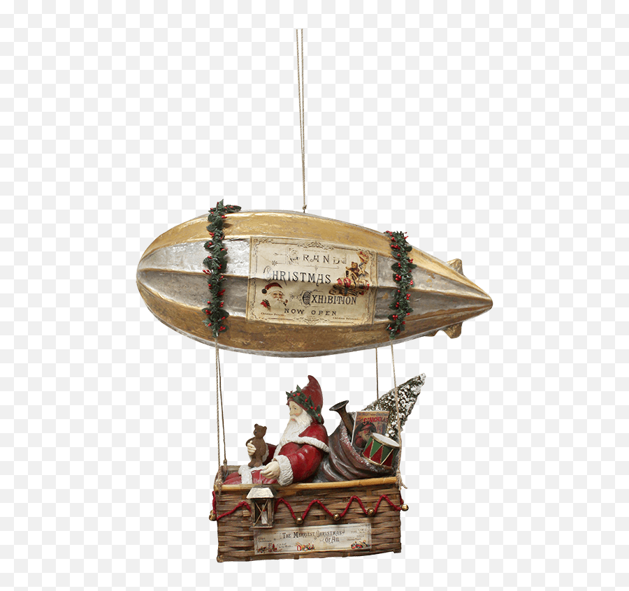 Käthe Wohlfahrt - Online Shop Nostalgic Santa Claus On The Airship Christmas Decorations And More Slave Ship Png,Airship Png