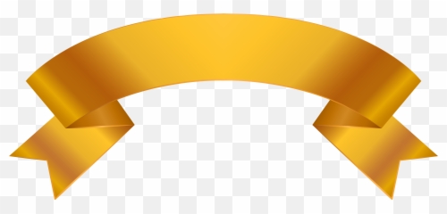 Family Clipart Banner - Png Transparent Gold Ribbon