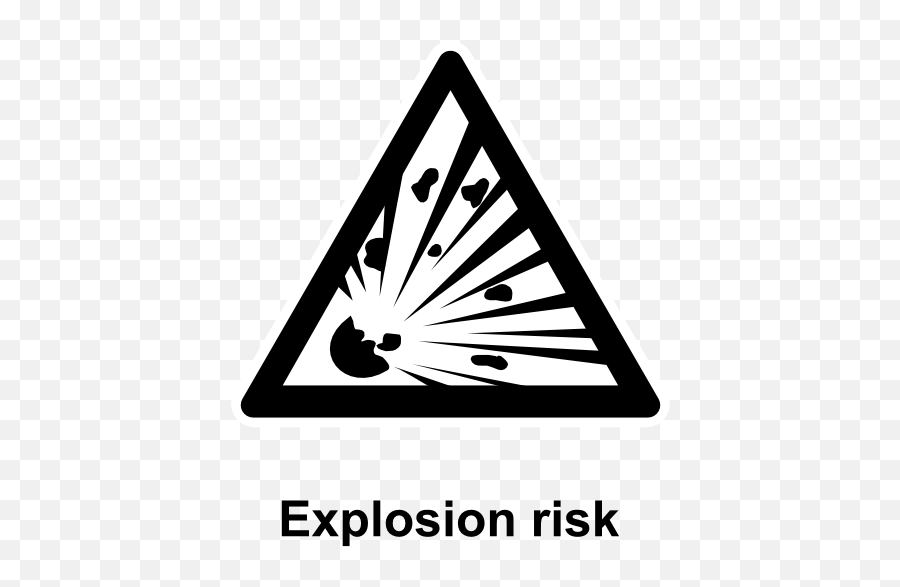 Monochrome Explosion Risk Clip Art - Vector Risk Of Explosion Sign Png,Risk Png