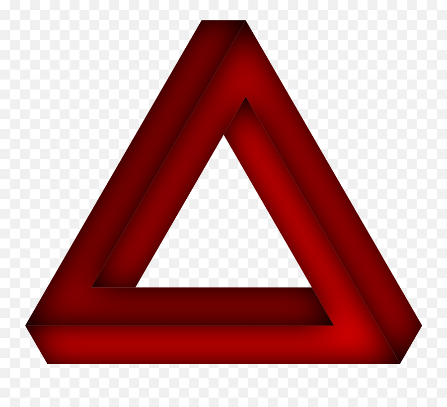 Penrose Triangle The Impossible - Free Vector Graphic On Pixabay Pen Rose Red Triangle Transparent Png,Triangles Png