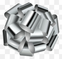 Silver Bow Png U0026 Free Bowpng Transparent Images - And Ribbon