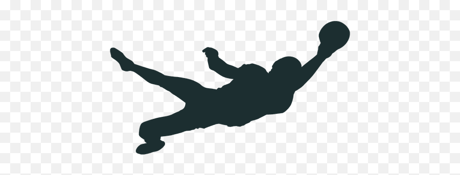 American Football Player One Hand Catch 1303231 - Png Catching Football Silhouette,Football Silhouette Png