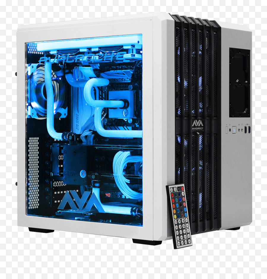 Avalanche 2 Hardline Liquid Cooled Custom Gaming Pc Gives - Gaming Computer Liquid Cooling Png,Gaming Pc Png