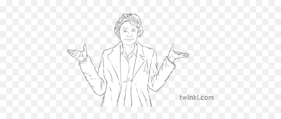 Maria Telkes Arms Up Shrug Person Woman Scientist Inventor - Modelleri Png,Shrug Png