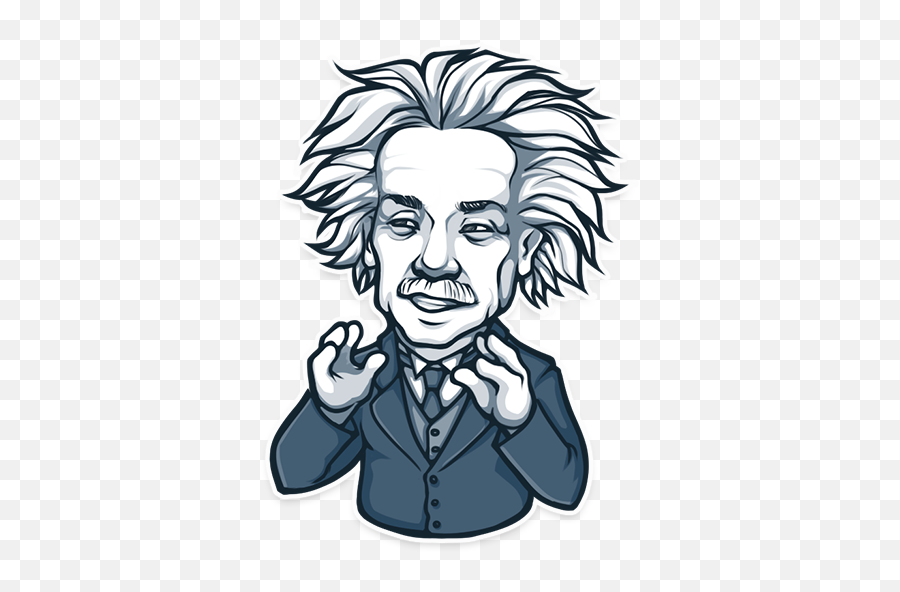 Albert Einstein Caricatura Png - Albert Einstein Sticker Png,Albert Einstein Png
