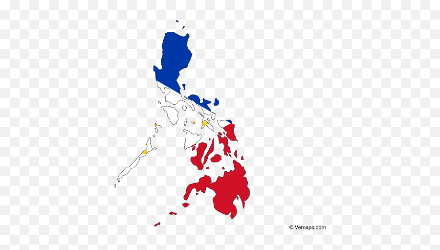 Flag Map Of Philippines - Outline Philippine Map Png,Map Png