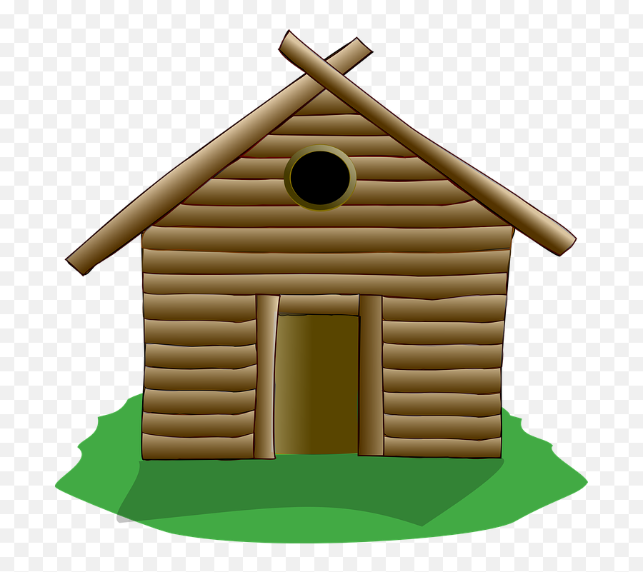 Transparent Log Cabin Woods - Three Little Pigs Stick House Png,House Cartoon Png