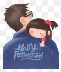 Download Fathers Day Background Png - Animated Daughter Happy
