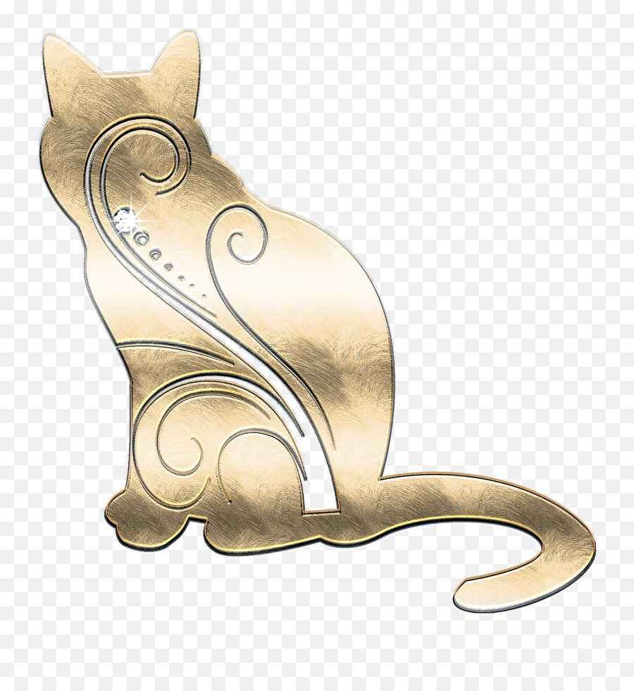 Catmetalgoldtexturegraphic - Free Image From Needpixcom Cat Png Gold,Gold Texture Png