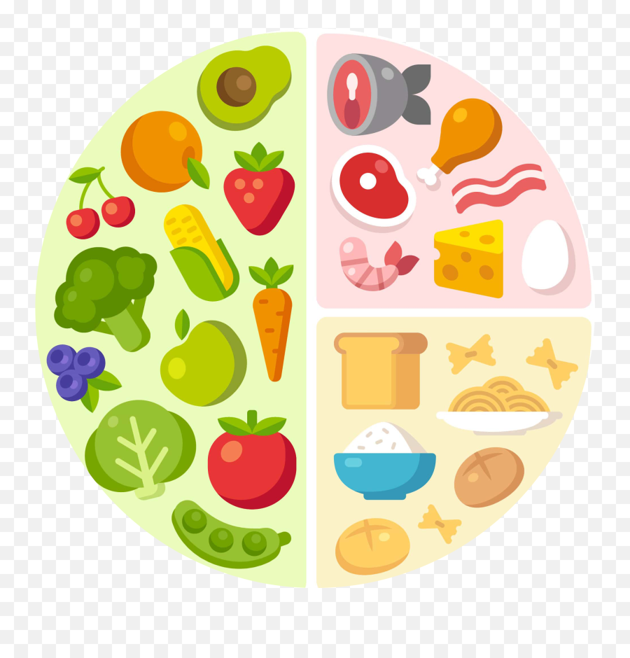 Healthy Food Diet Png - Healthy Food Plate Drawing,Healthy Food Png