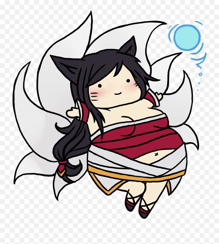 Fed Ahri - Colored Imgur Fictional Character Png,Ahri Transparent