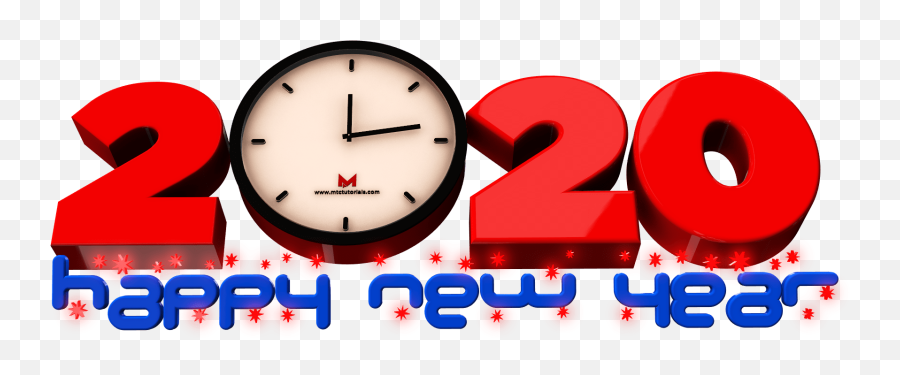 New Year 2020 Png Images Transparent 3d Designed Text - Mtc Quartz Clock,Happy New Year 2019 Transparent Background