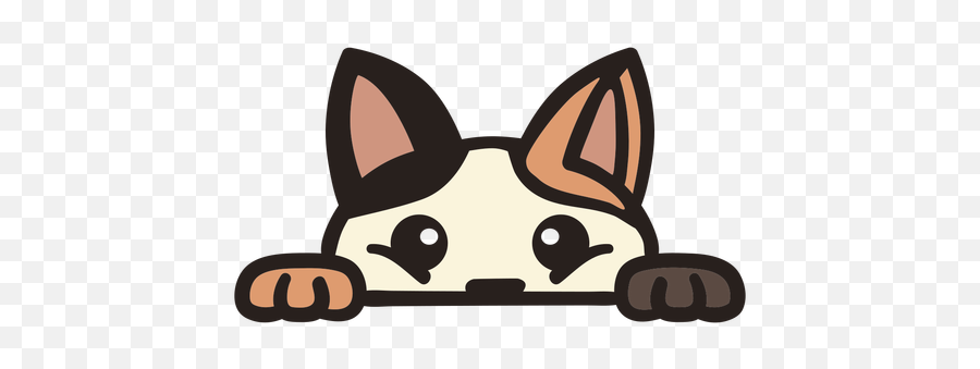 Peekaboo Cute Cat Flat - Peek A Boo Png,Cute Cat Transparent