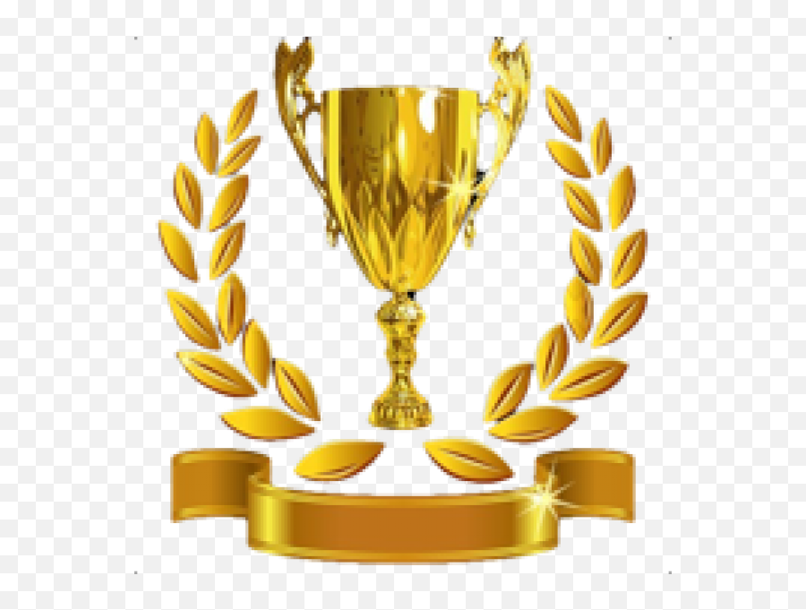 Download Golden Cup Png Trophy With Leaves Icon - Png Cup Golden,Gold Leaves Png