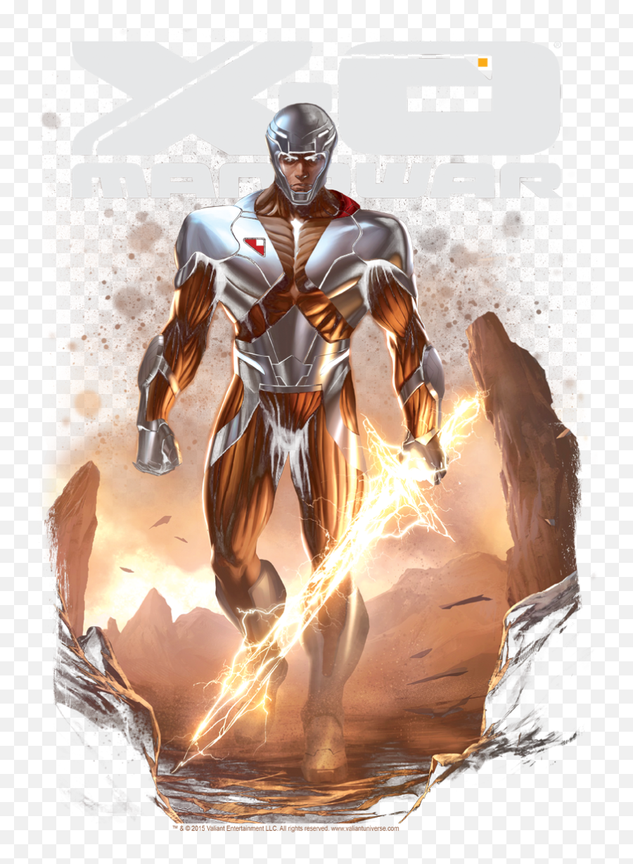 X - O Manowar Lightning Sword Menu0027s Ringer Tshirt Valiant Comic Book Png,Valiant Comics Logo