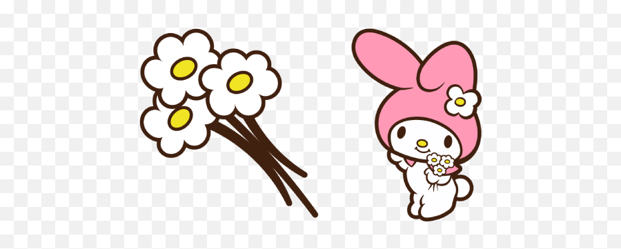 My Melody And Flowers Cursor - My Melody Cursor Png,Keroppi Icon