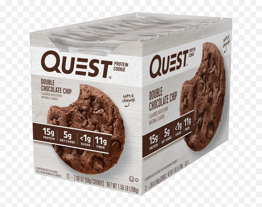 Quest Nutrition U2013 Protein Cookie Double Chocolate Chip - Types Of Chocolate Png,Icon Meals Protein Cookie