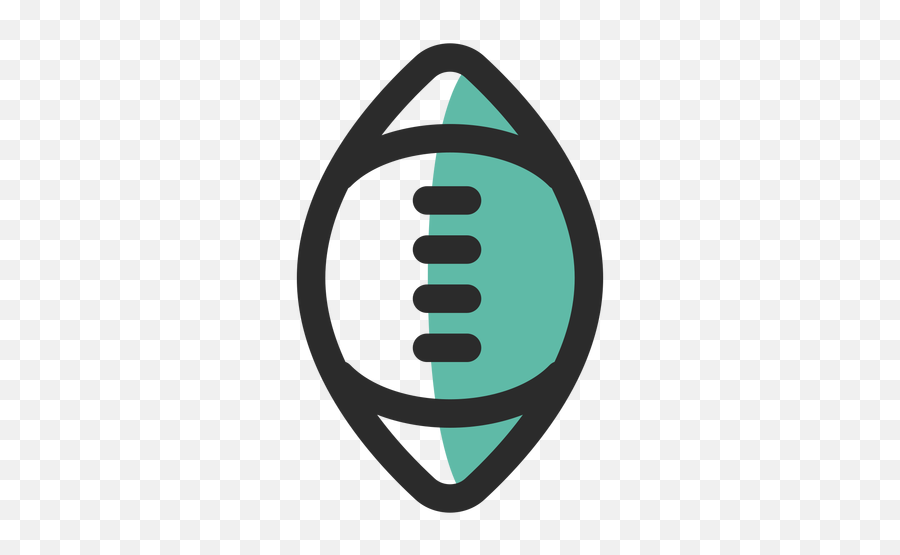 Rugby Ball Colored Stroke Icon Png
