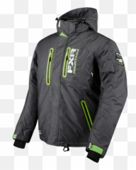 Recoil Jacket - charcoallime Motocross Gear Snowmobile Long Sleeve png