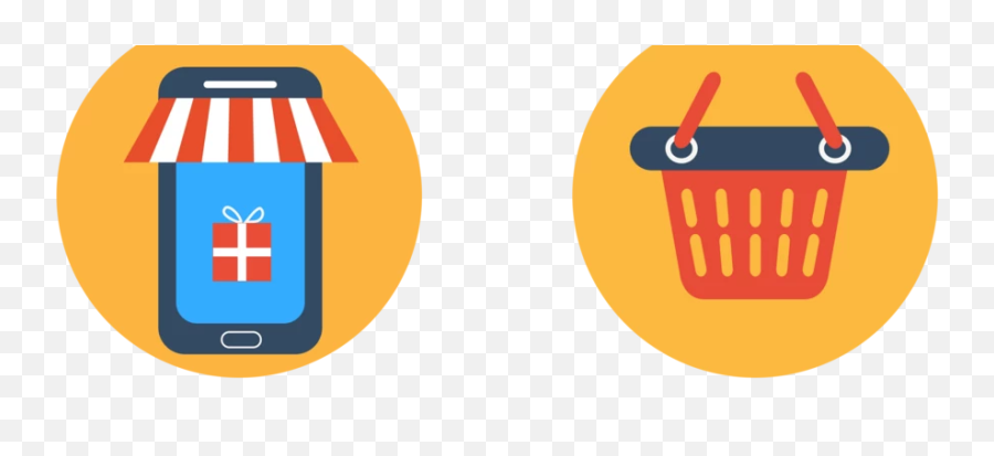 Flat Online Shopping Shop And Cart Icon - Language Png,Shop Basket Icon