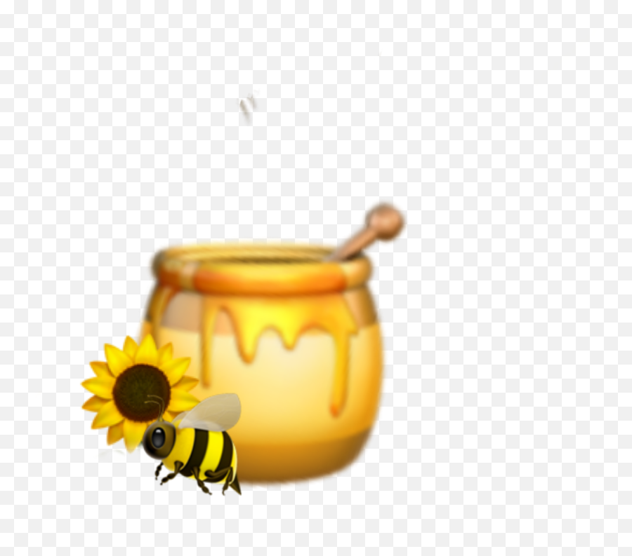 Honey Yellow Sunflower Bee Emoji Png