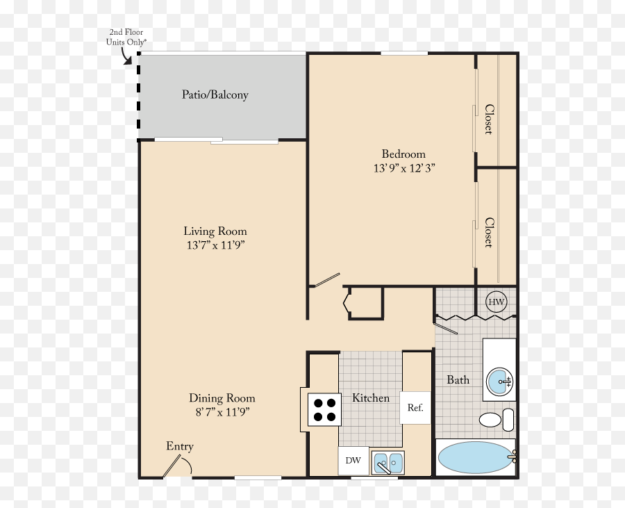 Apartment Floor Plans And Layouts Ascott Place Apartments - Solid Png,Icon Bay Floor Plans