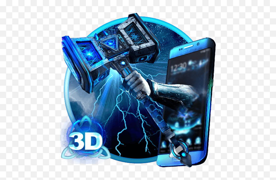 3d Thunder God Hammer Theme Apk 116 - Download Free Apk God Hammer Png,Best Android Icon Packs 2016