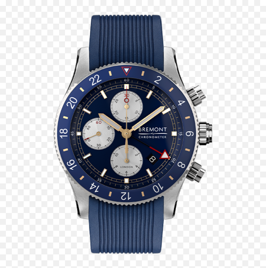 Supermarine Chrono Blue Bremont - Gold Mens Breitling Watches Png,Icon Variant Etched Blue
