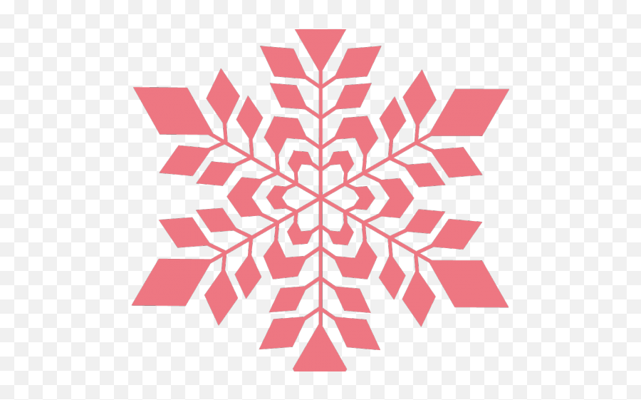 Snowflakes Clipart Symmetrical - Pink Snowflake Transparent Blue Snowflake Png,Transparent Snowflake Clipart