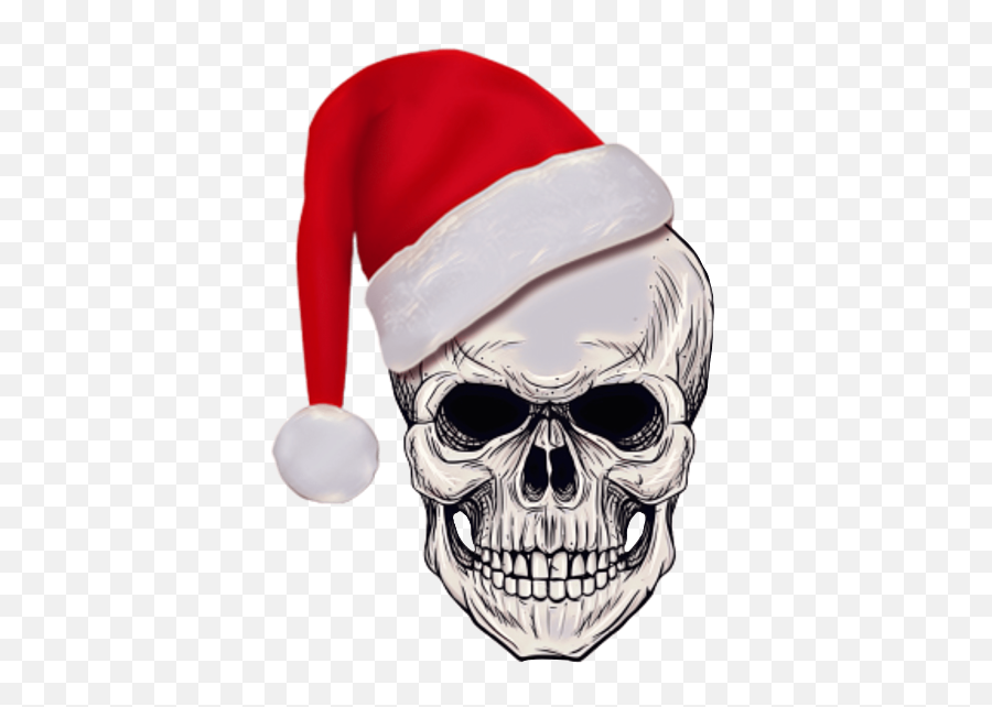 Funny Santa Christmas Skull Shower Curtain For Sale By Calnyto - Tete De Mort Png,Funny Dirty Santa Greeting Icon