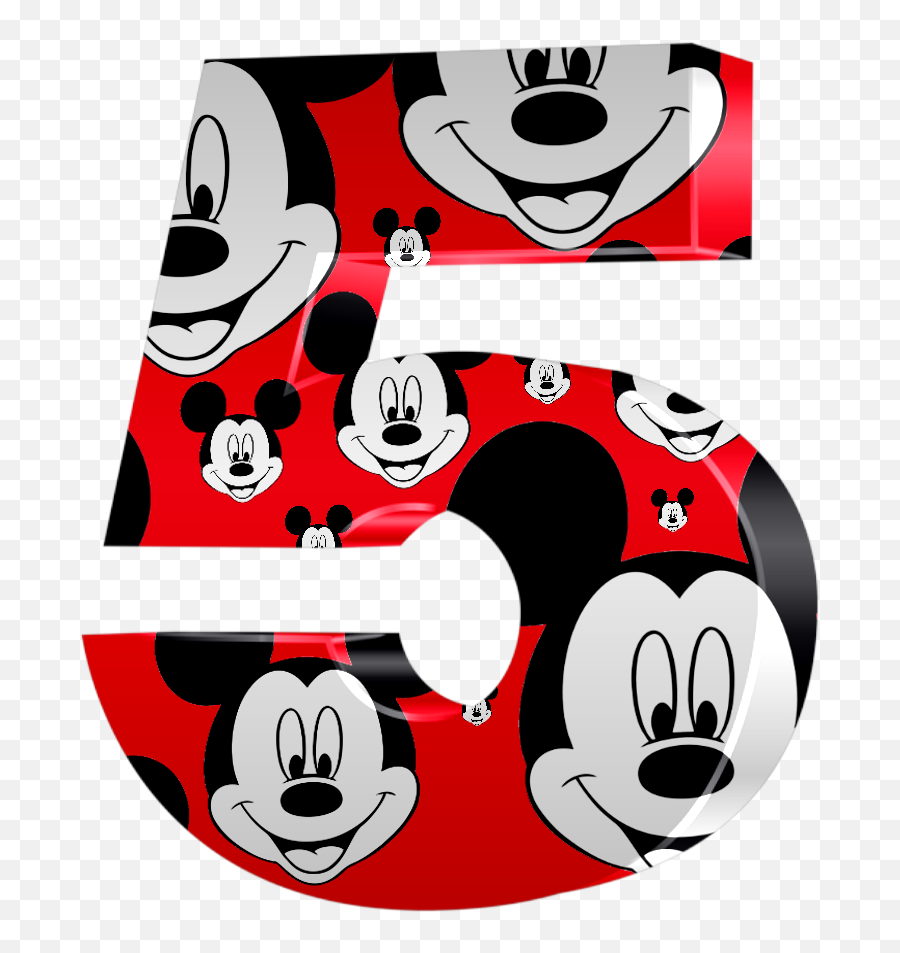 Monica Michielin Alphabets Red Texture Mickey Faces - Dot Png,Mickey Mouse Head Icon