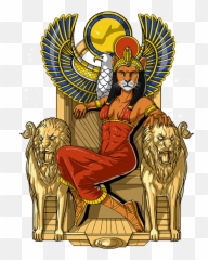 Egyptian Lioness Goddess Sekhmet Fleece Blanket Png