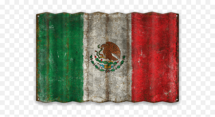 The Flag Of Mexico - Corrugated Metal Sign Mexico Flag Png,Mexican Flag Png