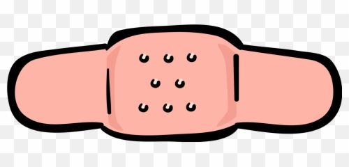 Vector Illustration Of Band - Aid Adhesive Compression Clipart Bandaid Cartoon Png,Bandaid Png