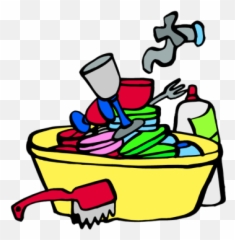 Free Dirty Dishes Png Download - In Sink