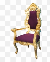 Royal With Crown Throne Chairs Yc - Crown Chair Png,Throne Chair Png