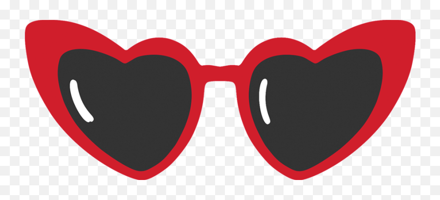 Red Sunglasses Clipart - Heart Shaped Sunglasses Png,8 Bit Sunglasses Png