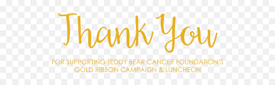 Gold Ribbon Campaign U0026 Luncheon Teddybear - Calligraphy Png,Gold Ribbon Png