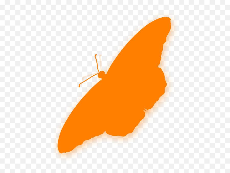 Orange Butterfly Silhouette Clip Art - Vector Orange Butterfly Silhouette Png,Butterfly Silhouette Png