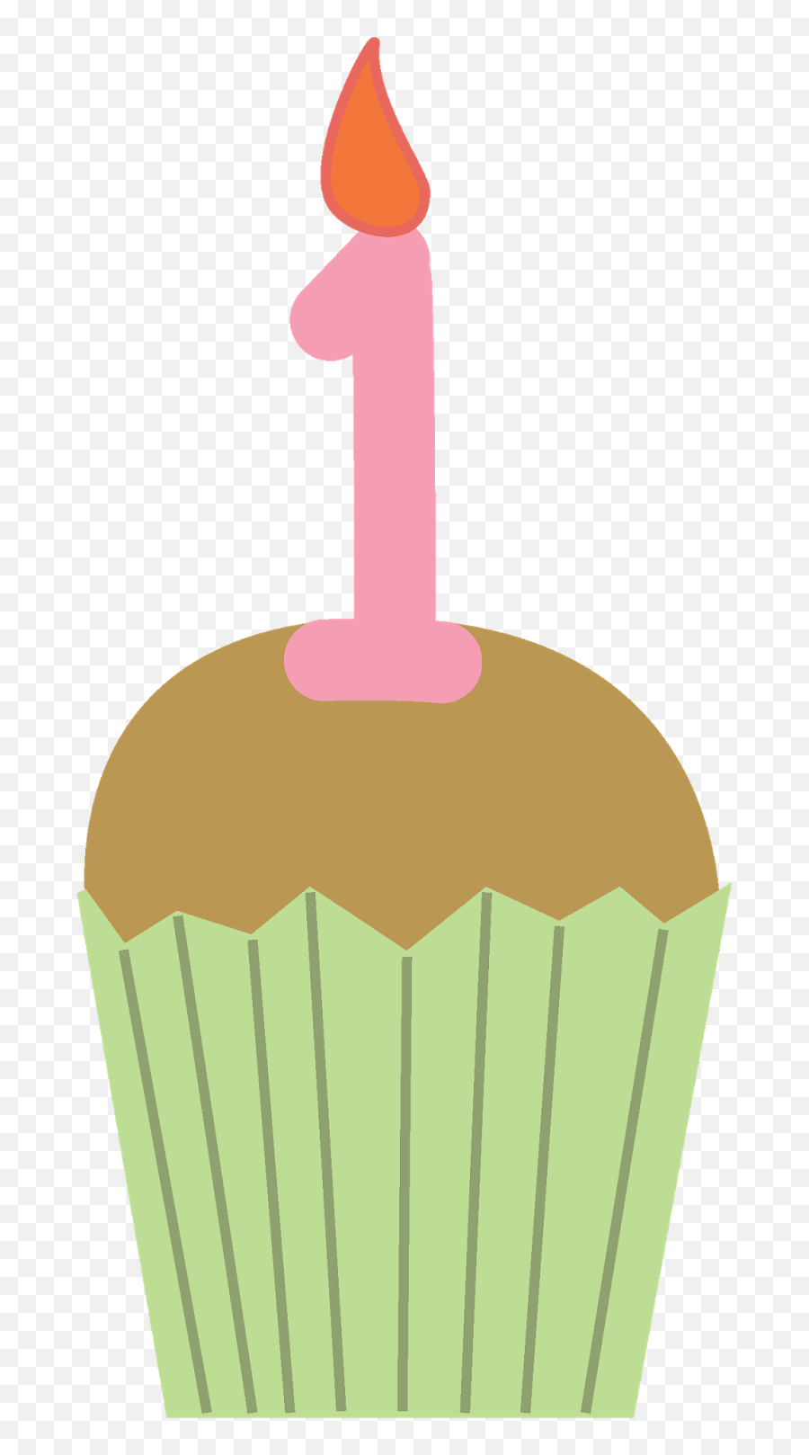 Birthday Cupcake Clipart 4 - Cake 1 Year Png,Cupcake Clipart Png