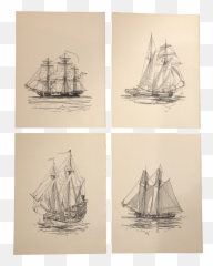 Vintage Nautical Boat And Ship Book - Sail png