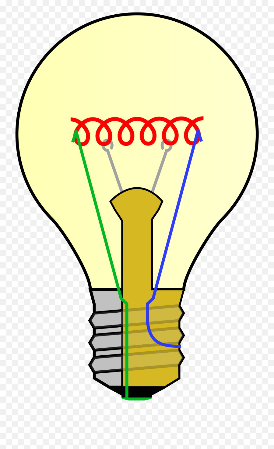 Fileincandescent Light Bulb No Labelssvg - Wikimedia Commons Incandescent Light Bulb Diagram Png,Light Bulb Transparent