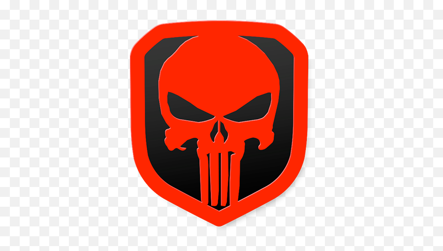 Download Punisher Skull White - Punisher Skull With A Blue Background Png,Punisher Skull Png