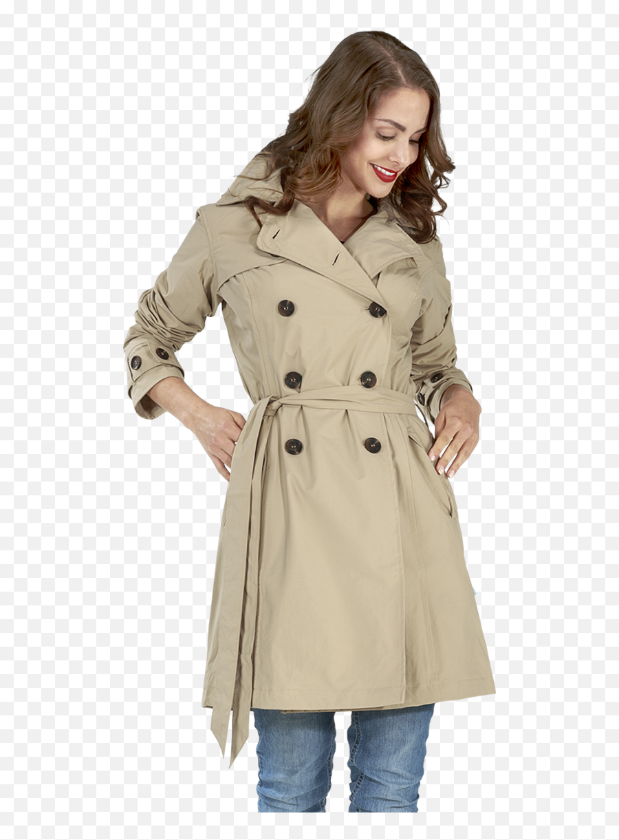 Womenu0027s Trench Coat With Hood Sascha Beige Happyrainydays - Overcoat Png,Trench Coat Png