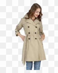 Womenu0027s Trench Coat With Hood Sascha Beige Happyrainydays - Overcoat Png,Trench Coat Png